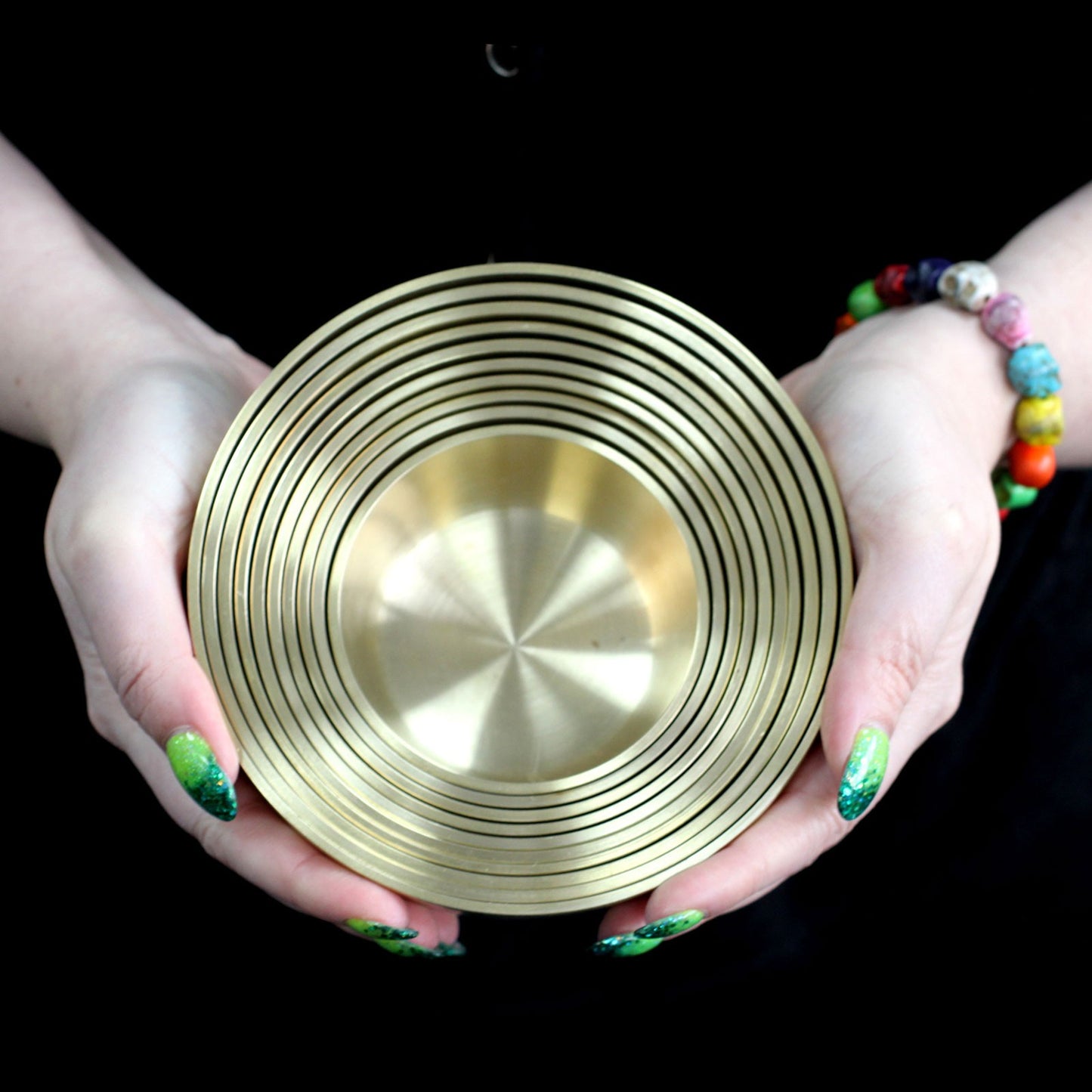 Set mit 10 Bell-Metallschalen