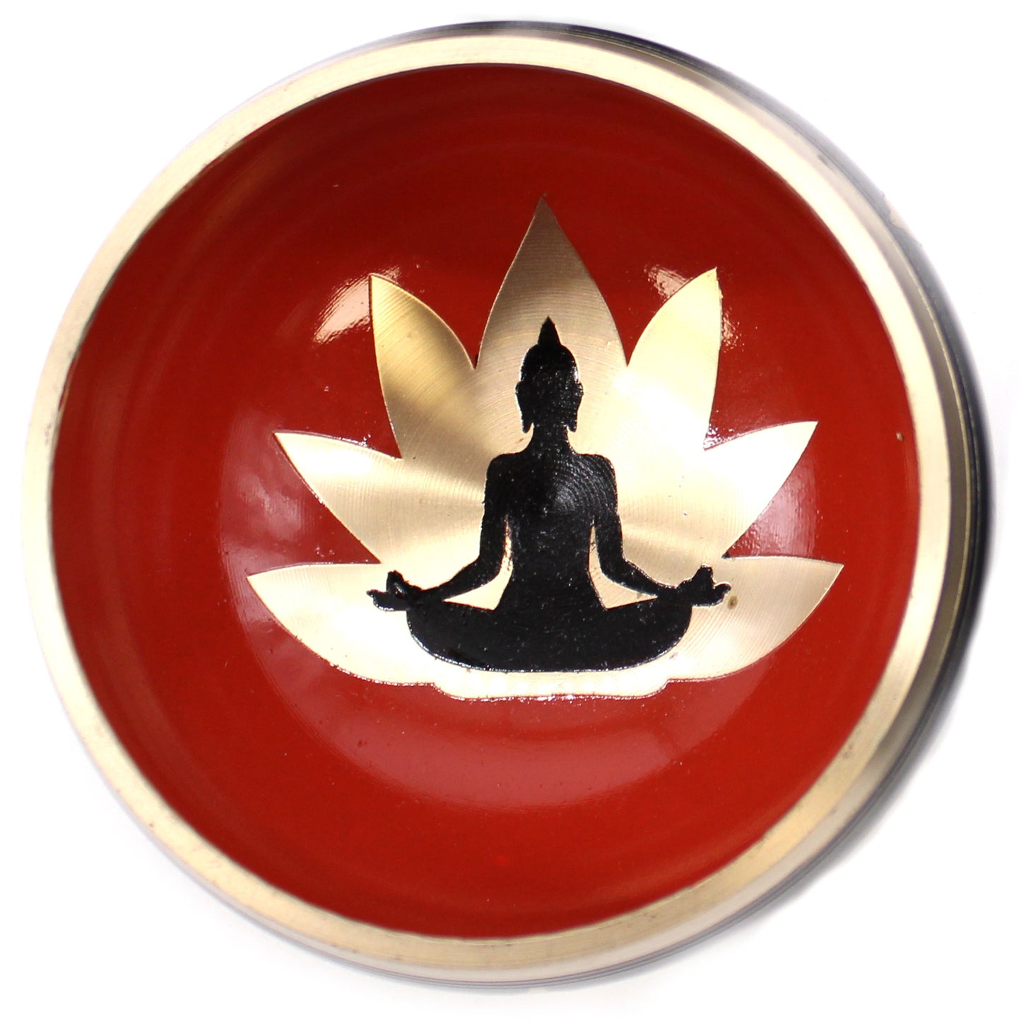 Juego de cuencos tibetanos Buddha - Negro/Naranja 10,7 cm