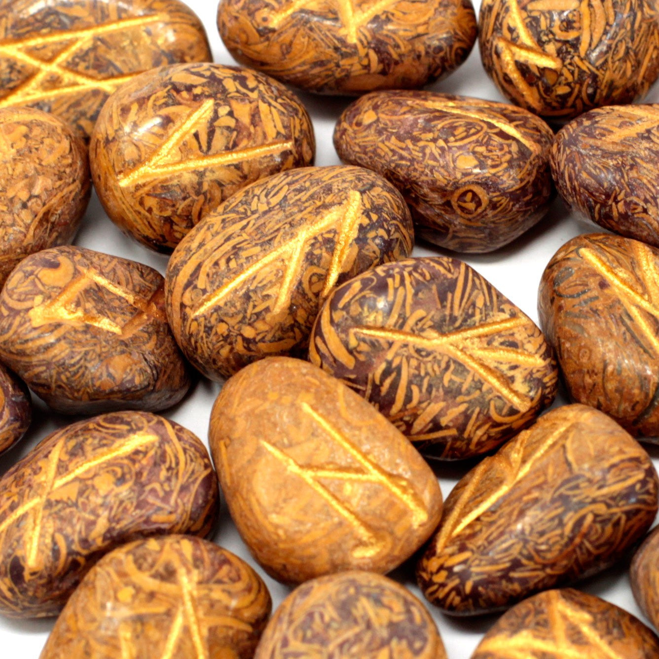 Runes Stone Set ve váčku - Tygří oko