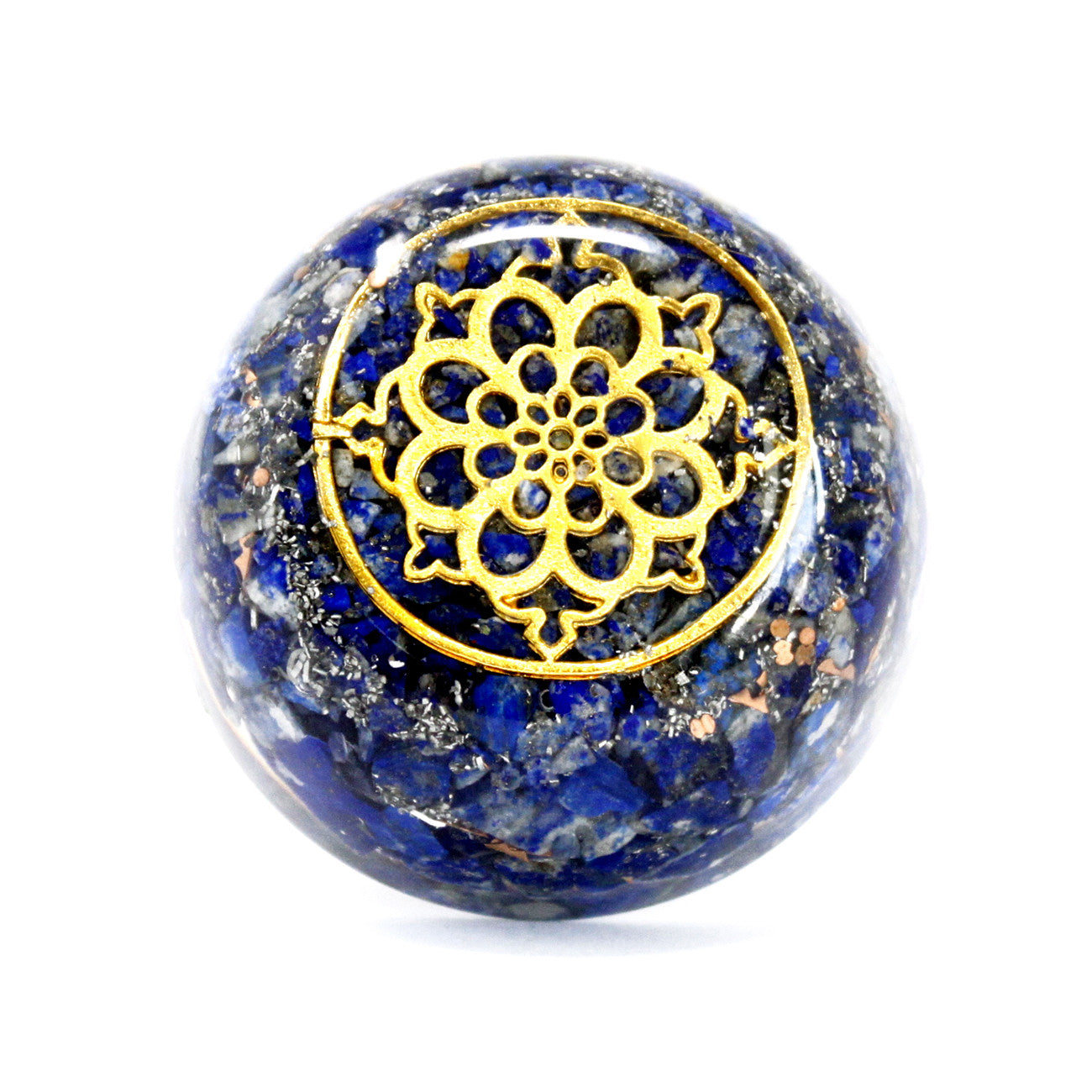 Alimentatori da scrivania in orgonite - Cupola di lapislazzuli
