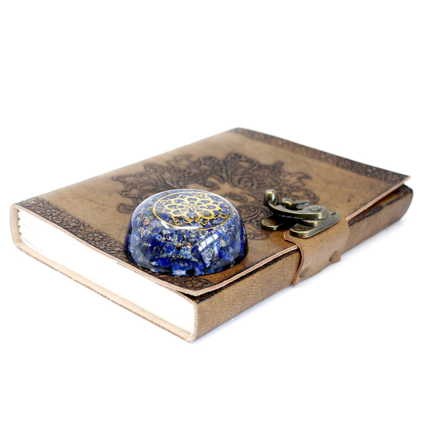 Alimentatori da scrivania in orgonite - Cupola di lapislazzuli
