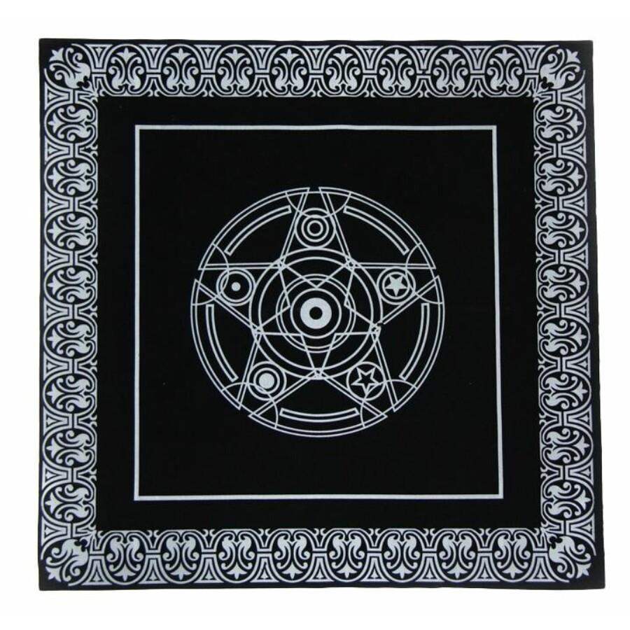 Magical pentagram tarot tablecloth