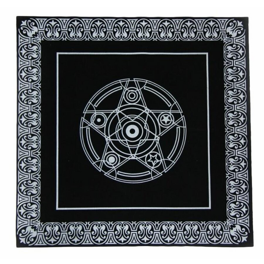 Magical pentagram tarot tablecloth