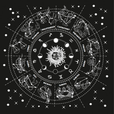 Obrus z tarotem zodiaku