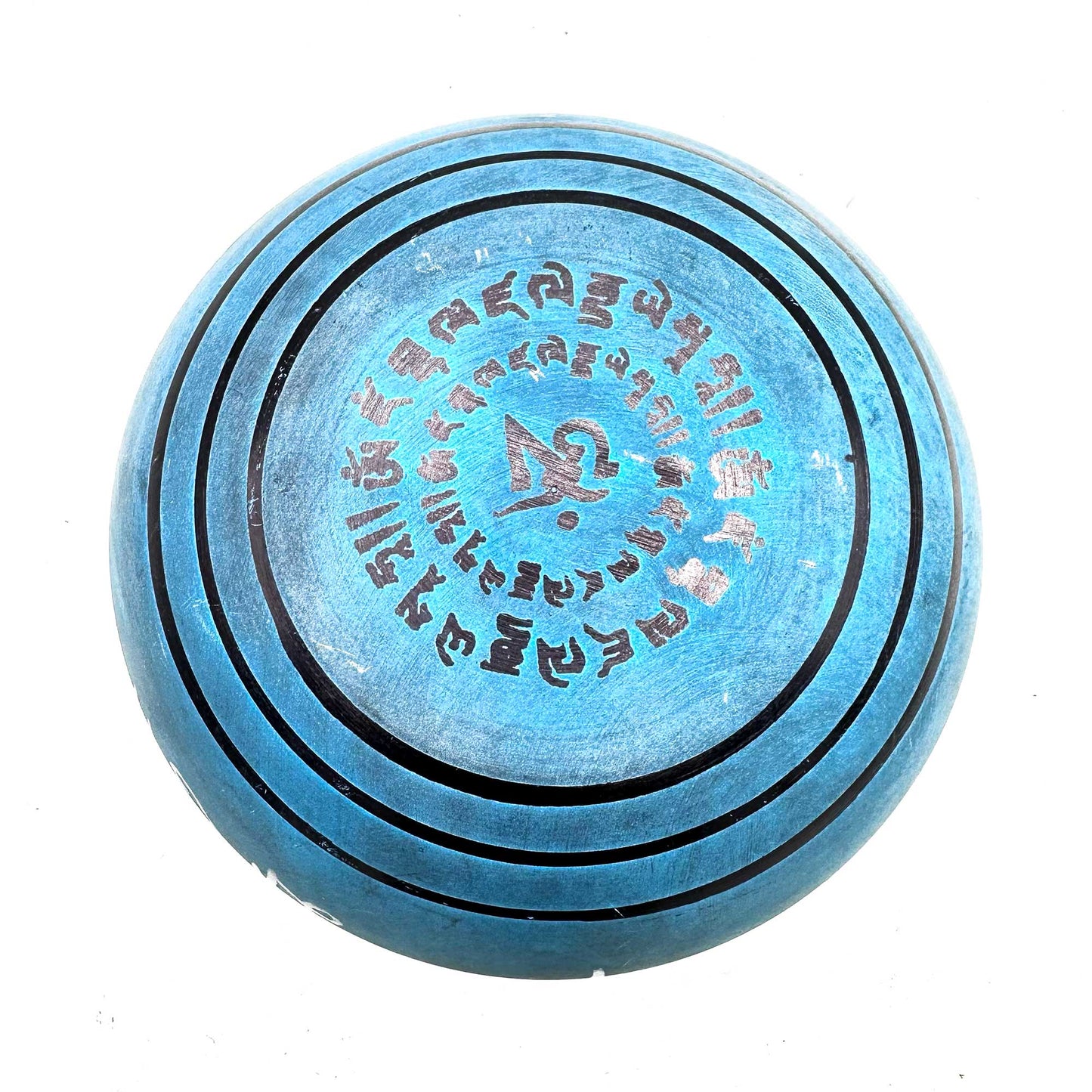 Bol Chantant Earth Powder - Blue Mantra Five Buddha - 16 cm