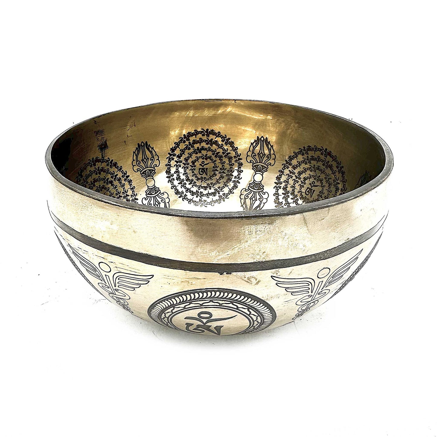 Tibetan Healing Engraved Bowl - 16cm - Bodhi Tree Buddha