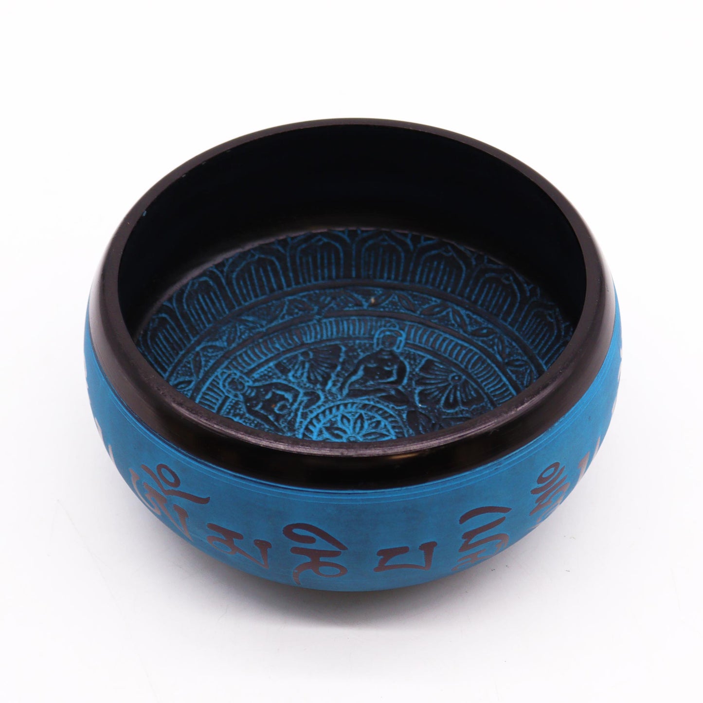 Bol Chantant Earth Powder - Blue Mantra Five Buddha - 16 cm