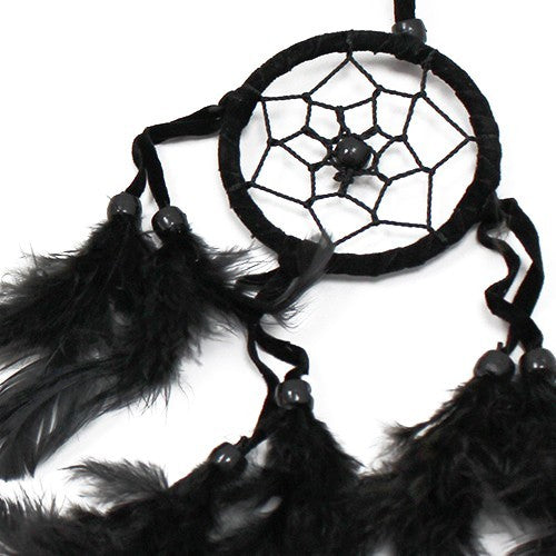 Bali Dreamcatcher - Small Round - Black/White/Red