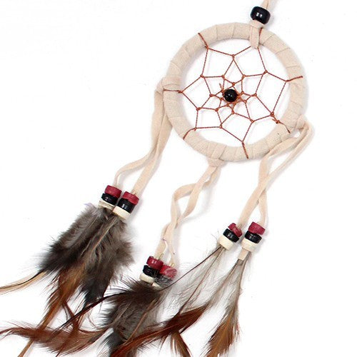 Bali Dreamcatcher - Small Round - Cream/Coffee/Choc