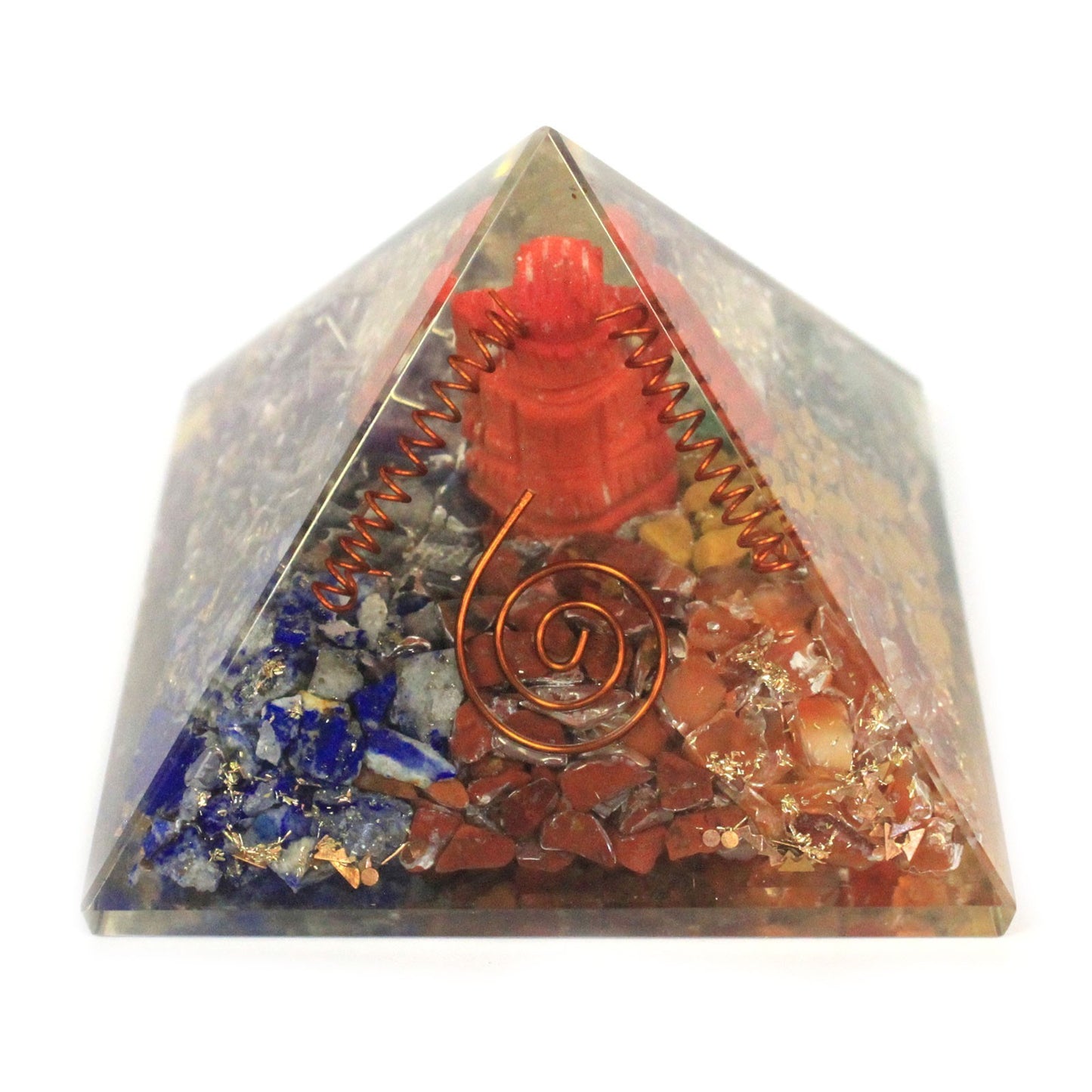 Lrg Orgonite Pyramid 70mm - Ganesh