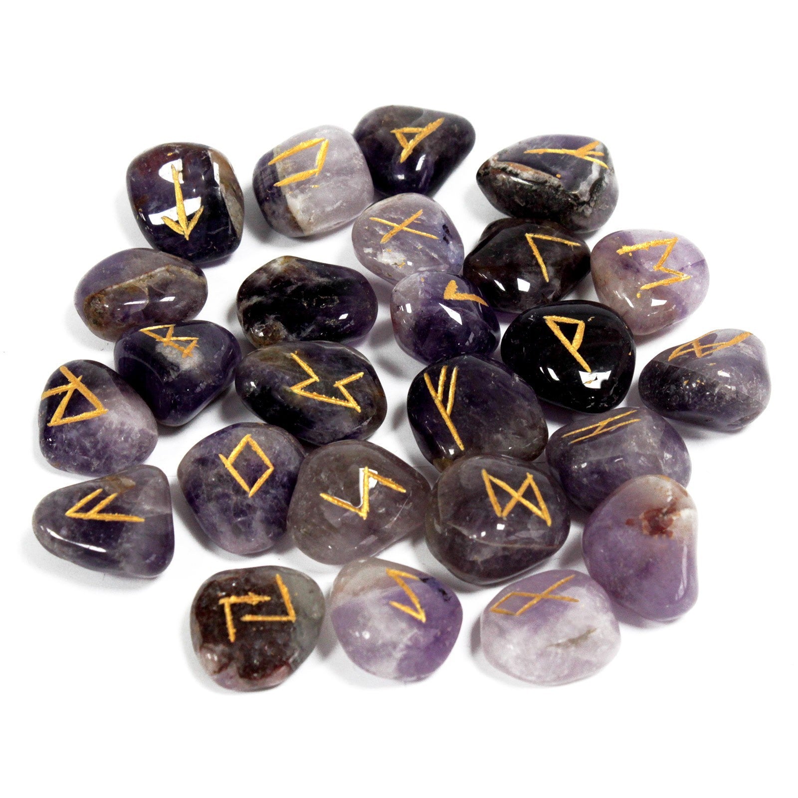 Indigo Runes Indian Runes in Pouch - Amethyst – Prometheus Tarot